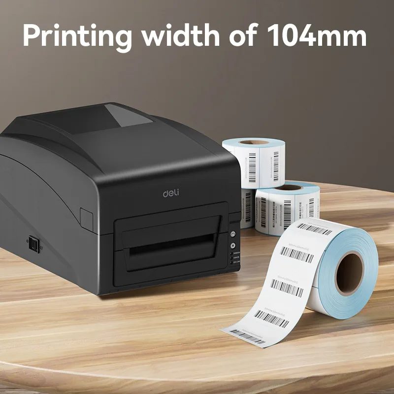 POS cashier setup featuring Deli ES351 thermal printer supplied by Scanext Malaysia