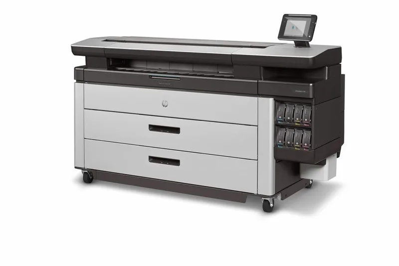 High Speed A1 A0 Plotter With Scanner HP PageWide XL 5100 full Colour high speed multi-functional copy, scan and print all-in-one wide-format plan printer