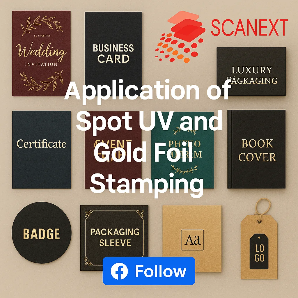 Application of Spot UV and Gold Foil Stamping