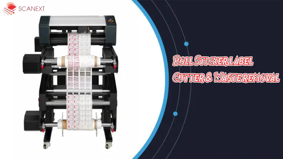 Roll Sticker Label Cutter and Waste Removal
