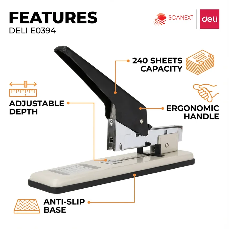 Deli E0394 stapler binding thick documents in office