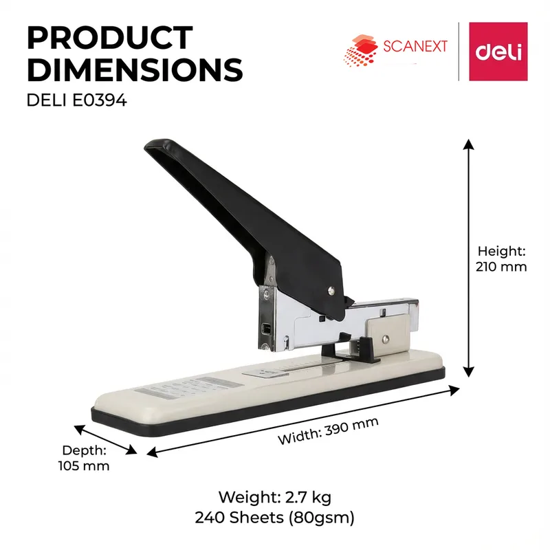 Deli E0394 heavy duty stapler for office and factory use Malaysia