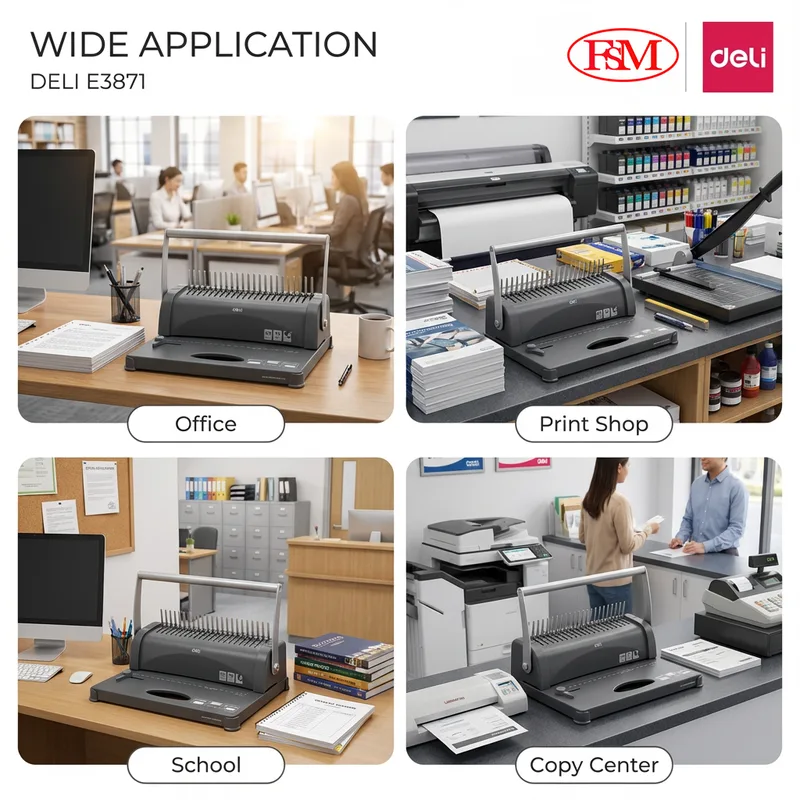 Deli E3871 document binding machine supplier KL Selangor