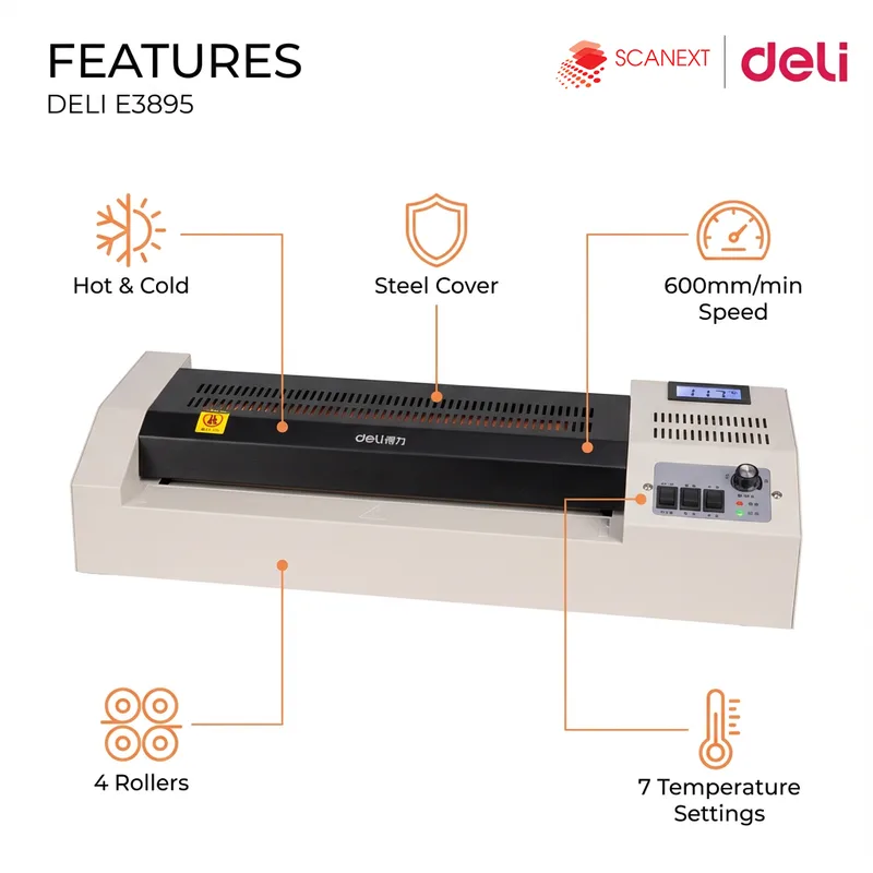 Deli E3895-EU heavy-duty office laminator Malaysia