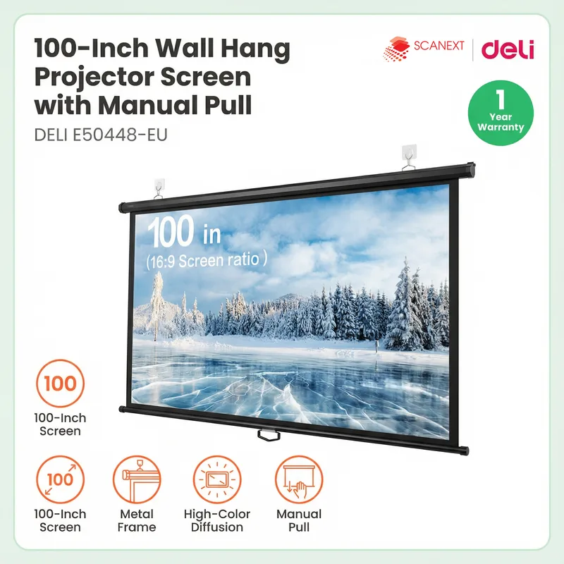 Deli E50448-E projector used in Malaysia office meeting room for professional presentations
