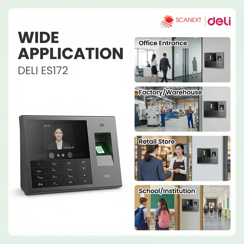 Office fingerprint attendance machine Deli ES172 Malaysia supplier