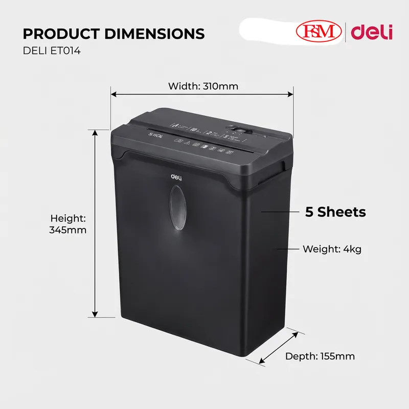 Deli ET014 paper shredder supplier in Malaysia
