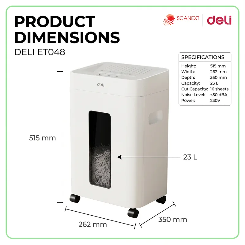 Malaysian office staff using Deli ET048 paper shredder