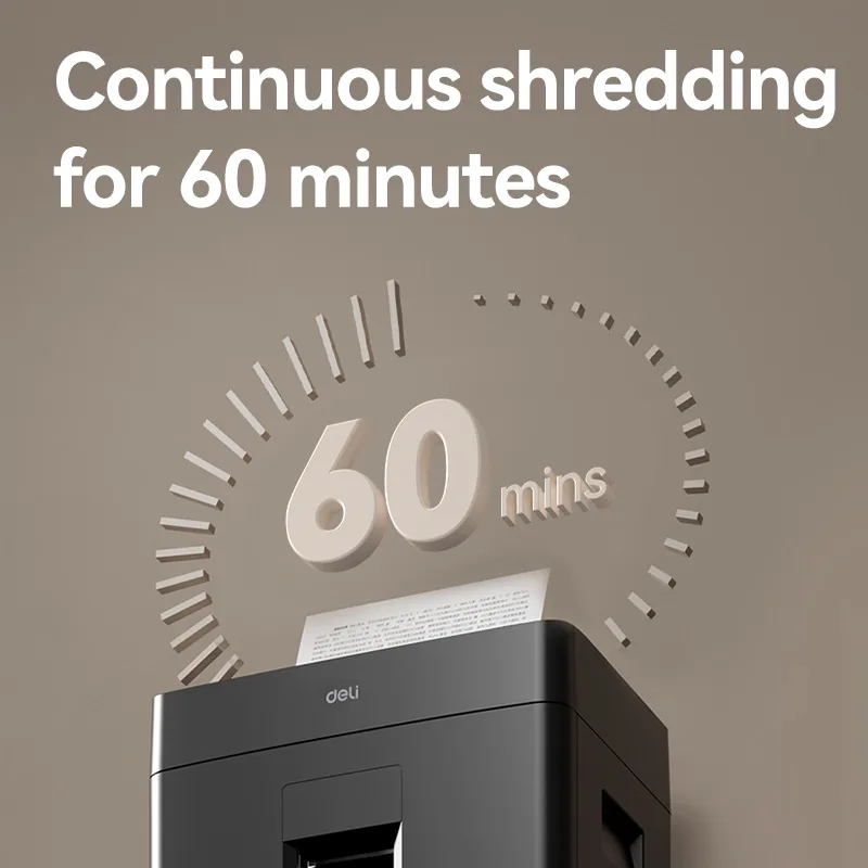 Secure document disposal with Deli ET022 shredder in Malaysia office environment