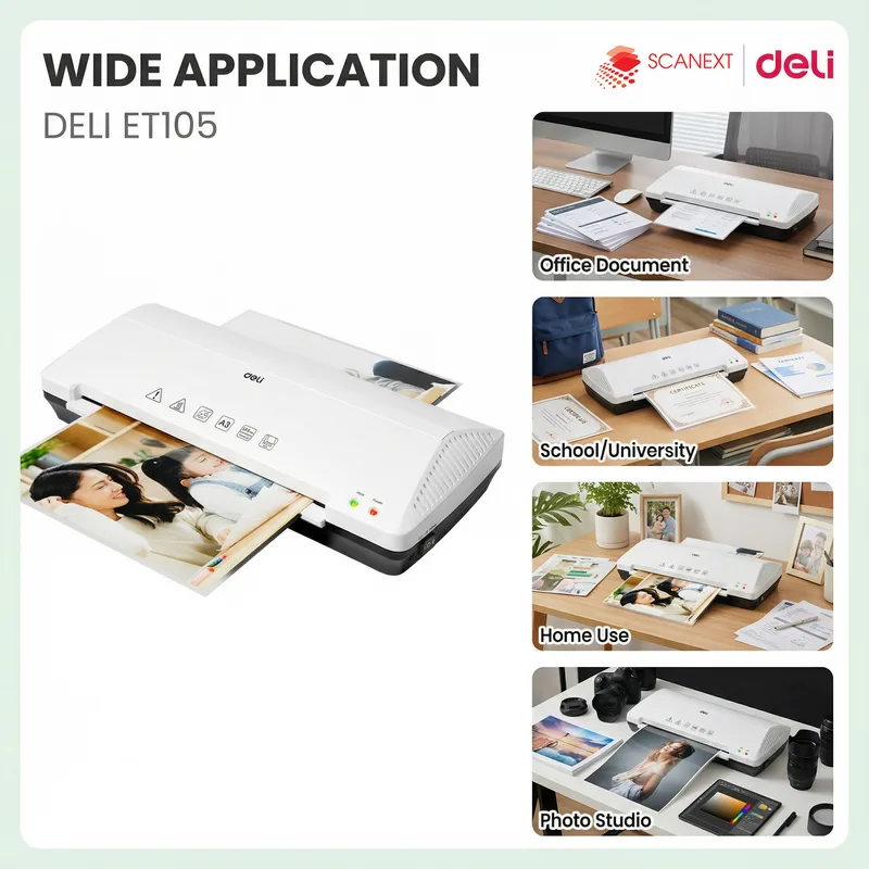 Deli ET105 A3 laminator supplier in Malaysia office environment