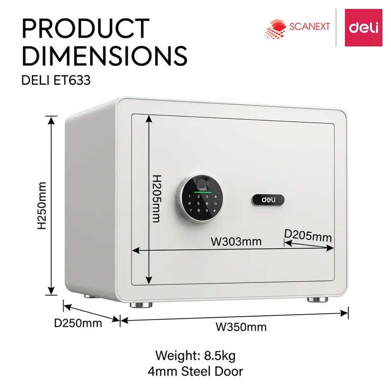 Malaysia office staff accessing Deli ET633 digital safe box for confidential document security
