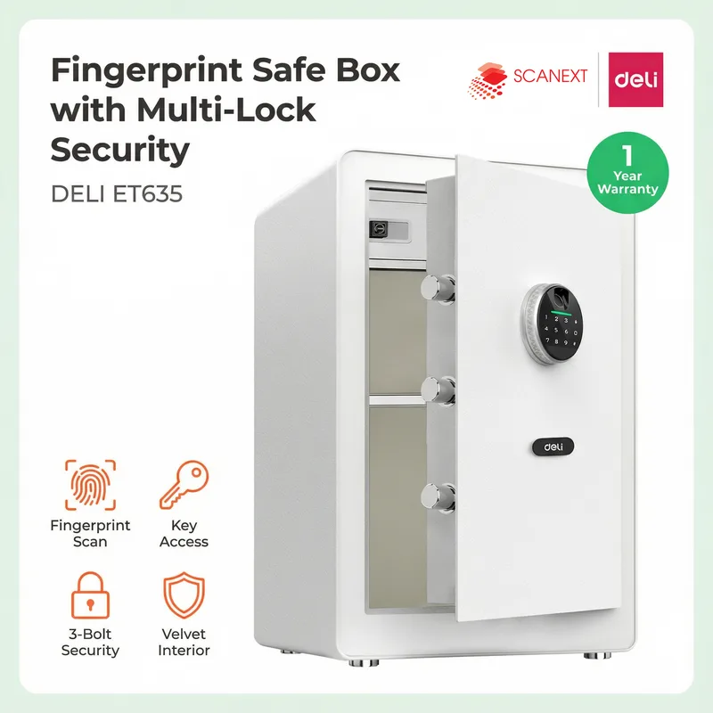 Extra large capacity Deli ET635 safe box for business and office use in Selangor