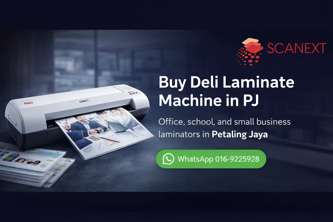 Deli laminate machine in PJ by Scanext Solution Ara Damansara for office and school use
