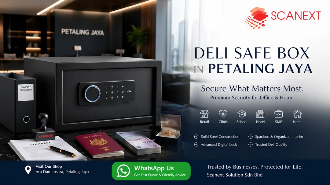 Deli safe box in Petaling Jaya by Scanext Ara Damansara for office and home security