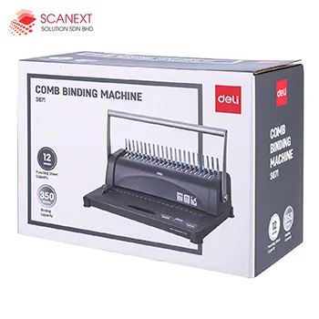 Office document binding machine Deli E3871 with Scanext branding