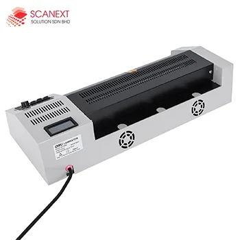 Deli E3895-EU laminator machine used in Malaysian workplace