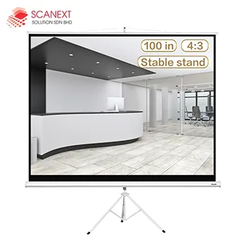 Business meeting presentation powered by Deli E50491 projector in Malaysia office