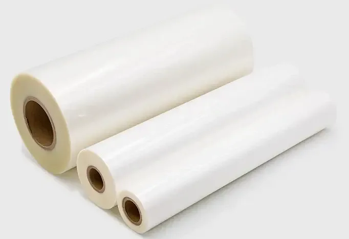 Gloss laminate film roll with high-shine finish for prints and signage