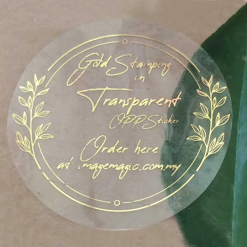 Gold Stamping Transparent Sticker
