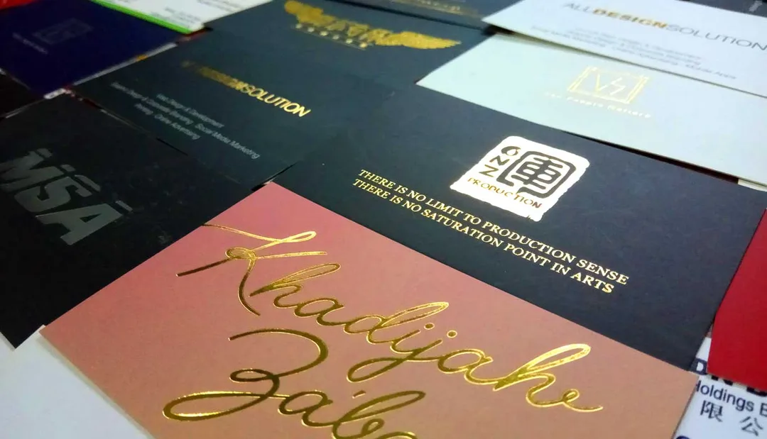 Invitation Card With Emboss Gold Stamping & Spot UV