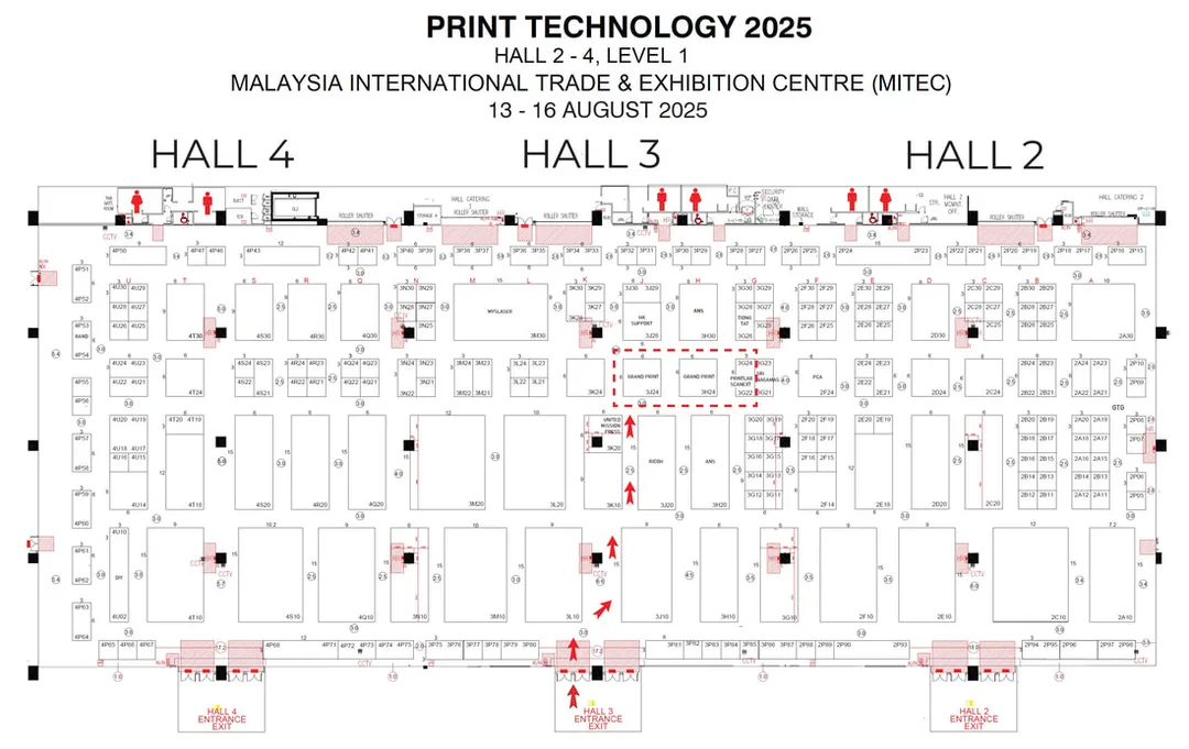 Printing Technology 2025 Floor Map Scanext