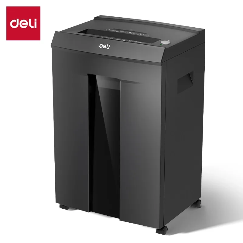 Malaysia office staff shredding confidential documents using Deli ET095