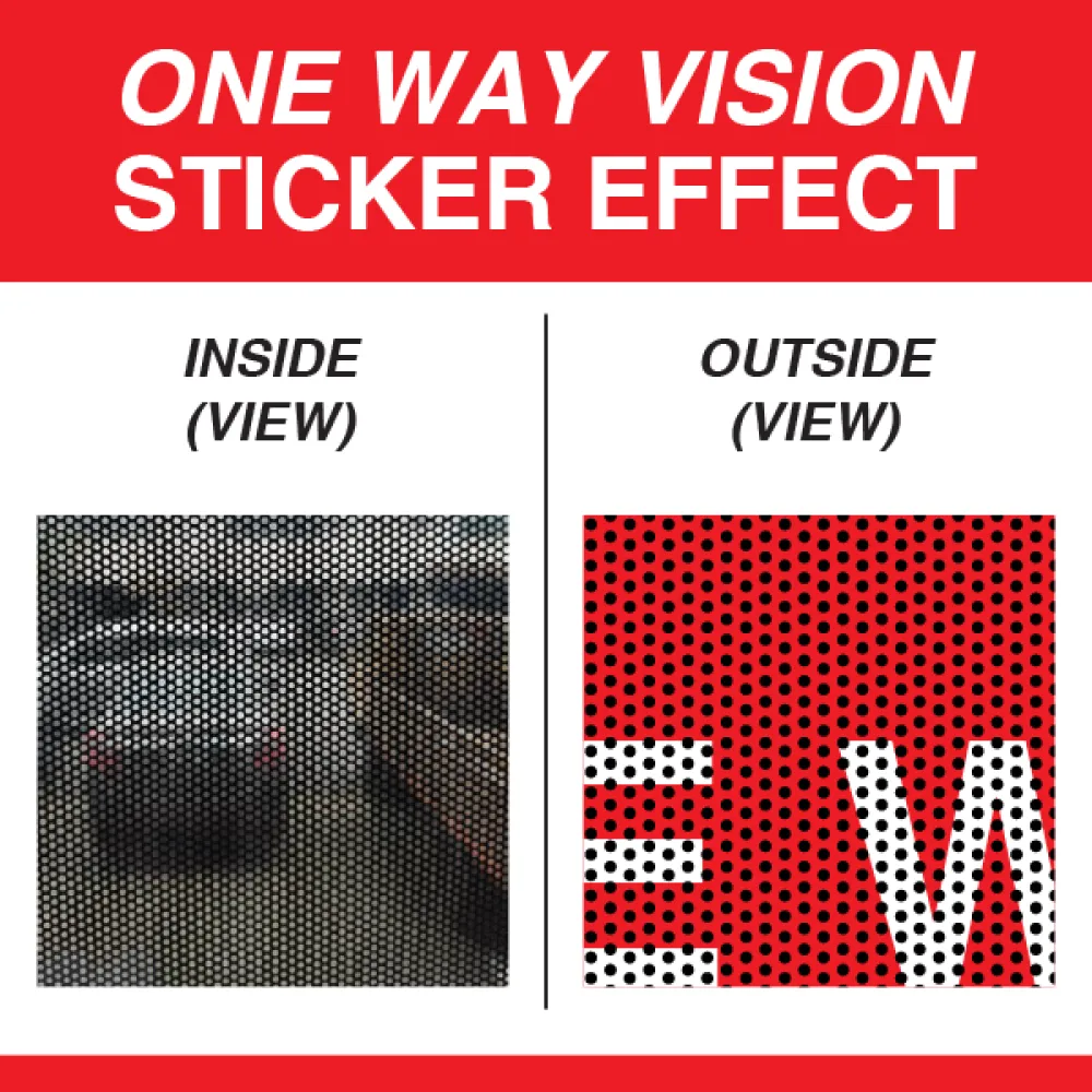 One Way Vision Sticker – Perforated Vinyl for Stunning See-Through Graphics