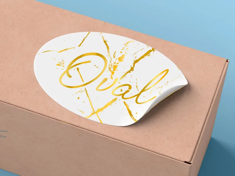 Mirror Kote Sticker With Gold Stamping Emboss