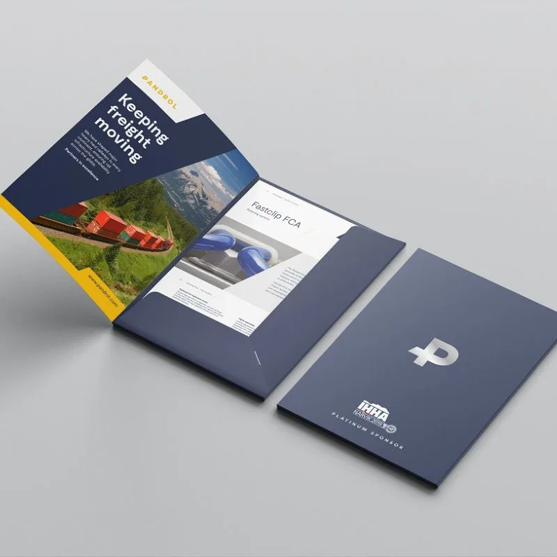 Silver Stamping and Spot UV Corporate Folder