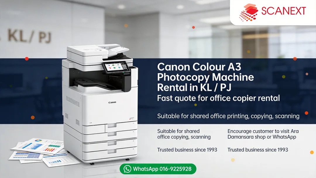 Petaling Jaya Rent Canon Colour A3 Photocopy Machine