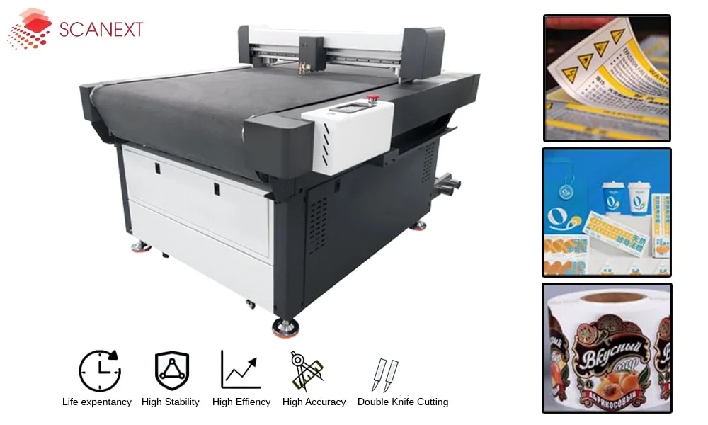Roll Sticker Label Cutter and Waste Removal