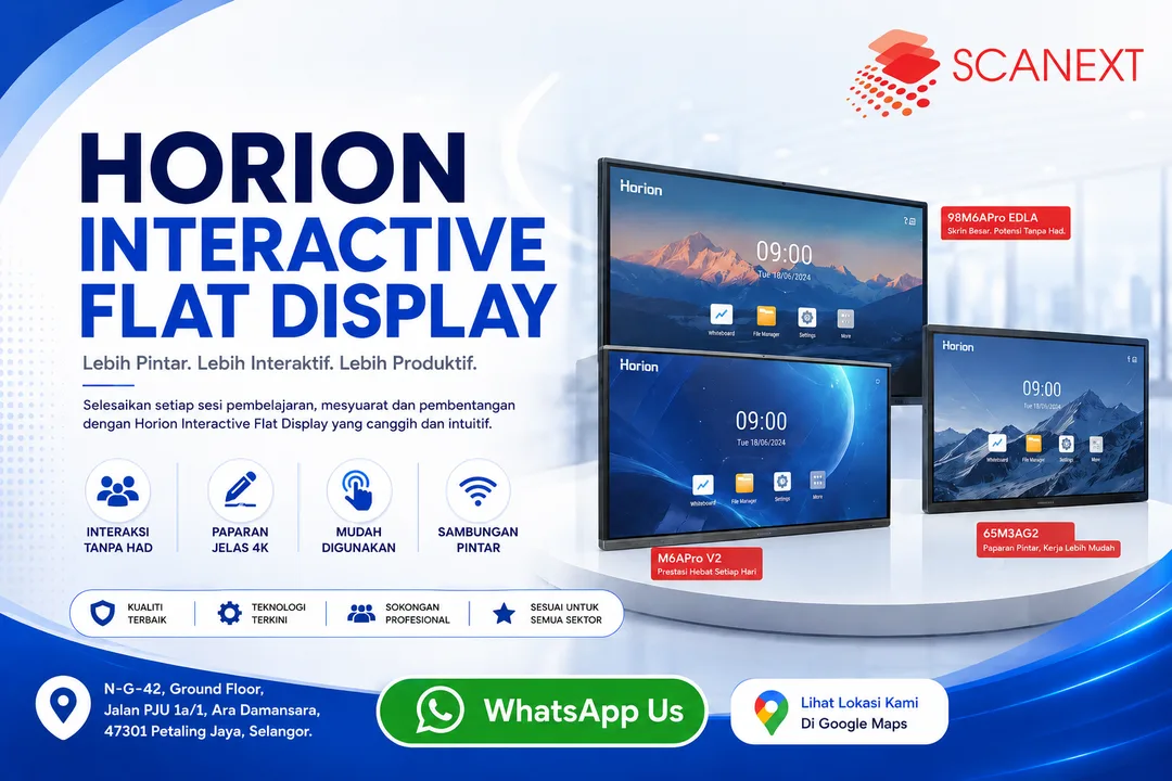 Horion Interactive Flat Panel Displays and Official Accessories Showcase by scanext Sdn Bhd