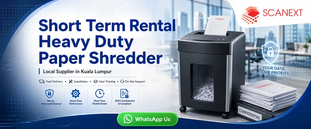 Short term rental heavy duty paper shredder Kuala Lumpur Scanext Solution Sdn Bhd Bandar Sri Damansara Kepong
