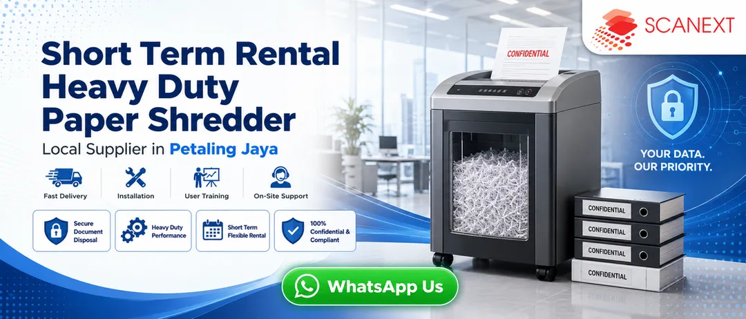 Short term rental heavy duty paper shredder Petaling Jaya Ara Damansara Scanext Solution Sdn Bhd