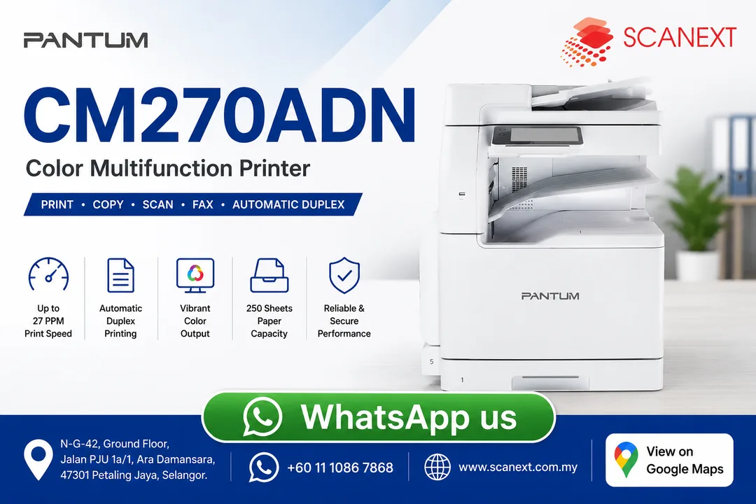 Pantum CM270ADN A3 Color Multifunction Laser Printer - Scanext Solution