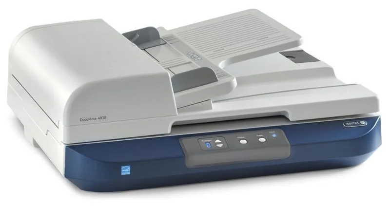 Scanner Drawing High Resolution Fuji Xerox DocuMate 4830i is a Auto Document Feeder and Flatbed Scanner